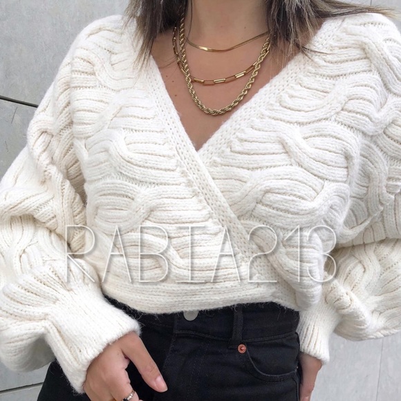 ZARA CABLE-KNIT JACKET - Picture 7 of 15